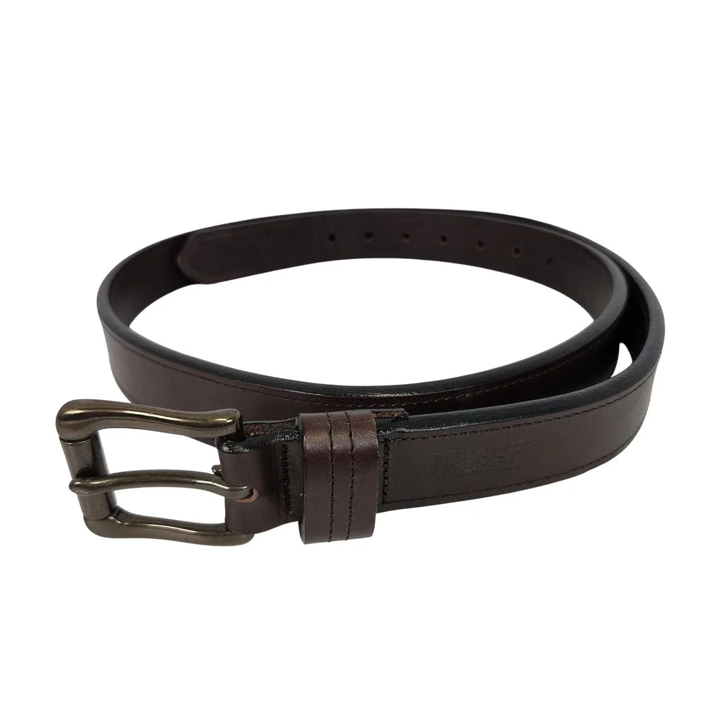 Duluth Trading Co Belt Mens 46 Brown Full Grain Leather Work Buckle Made In USA